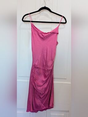 Astr The Label Pinky Purple Satin Slip Mini Dress |  Small